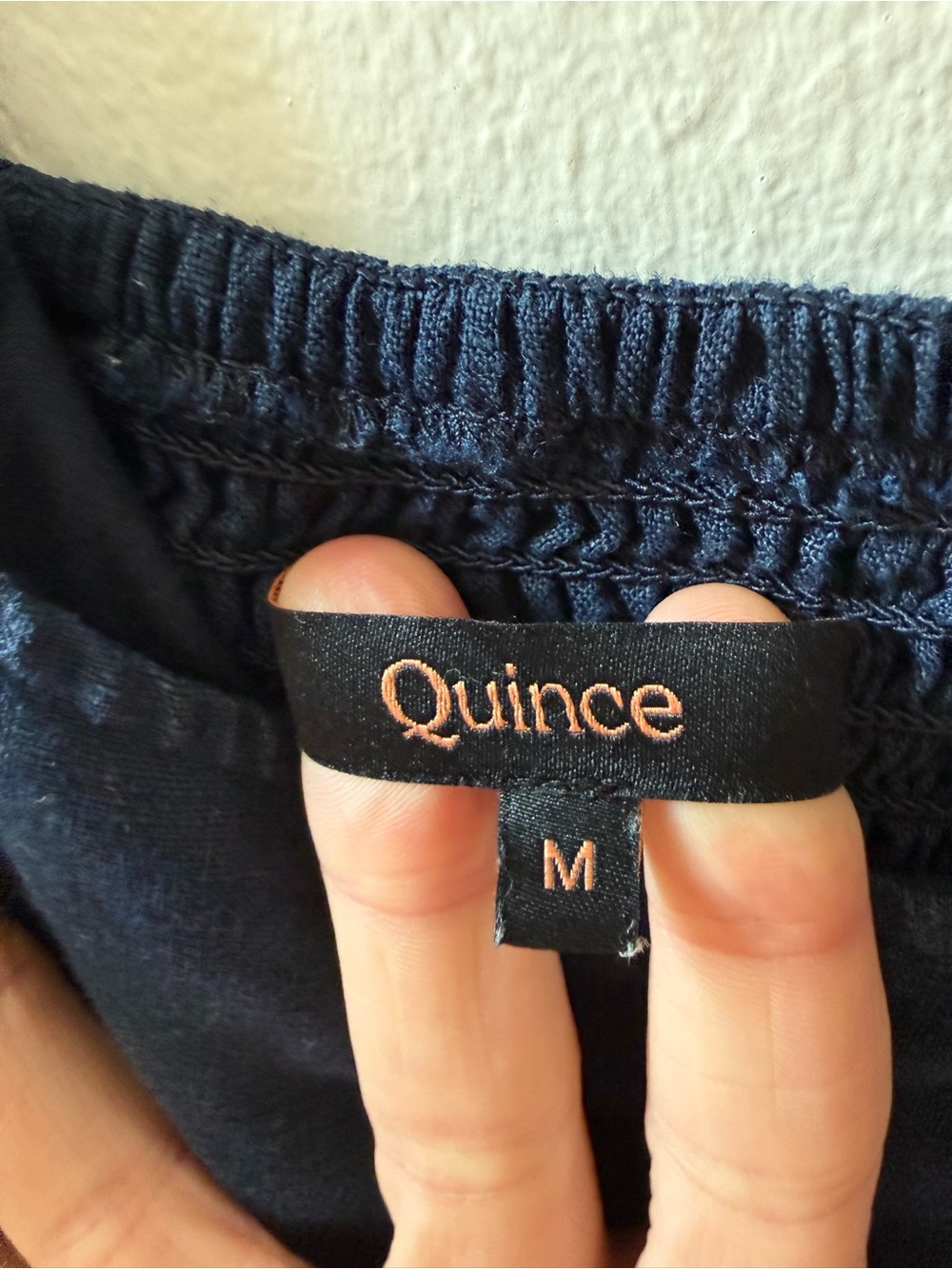Quince 100% European Linen scoop neck midi Navy - Picture 4 of 4